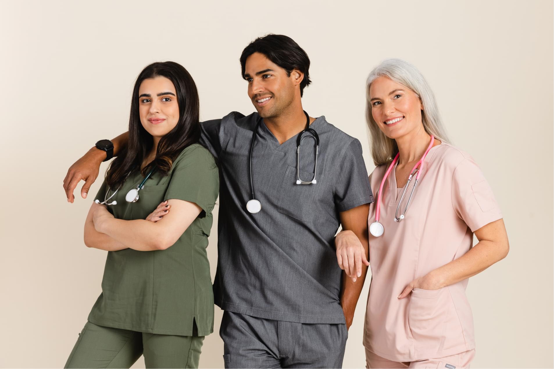 A group of smiling nurses.