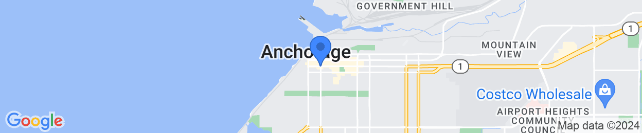 A map of Anchorage.