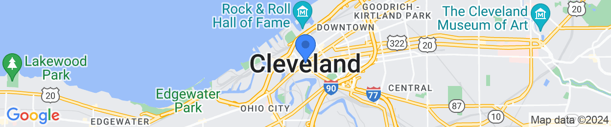 A map of Cleveland.