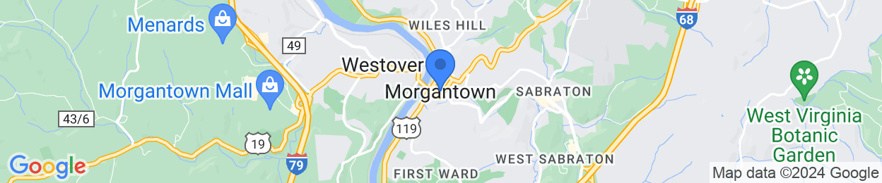 A map of Morgantown.