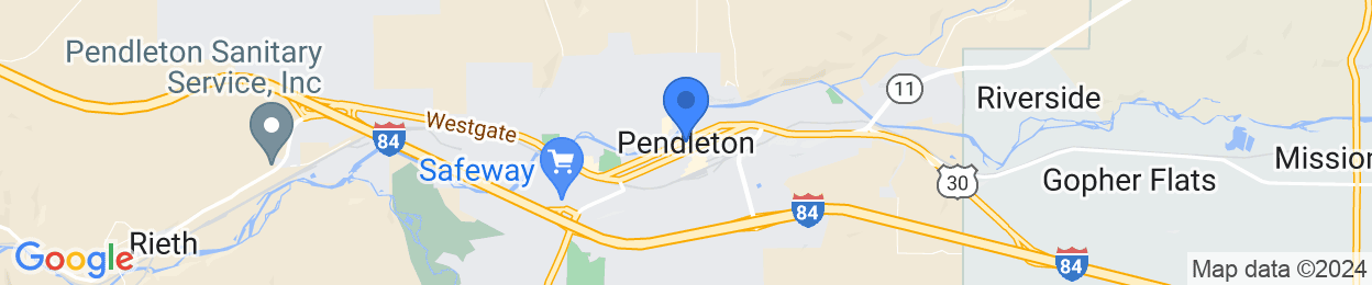A map of Pendleton.