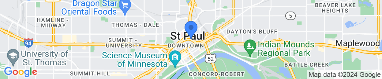 A map of Saint Paul.