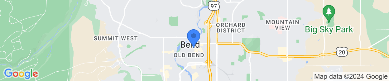 A map of Bend.