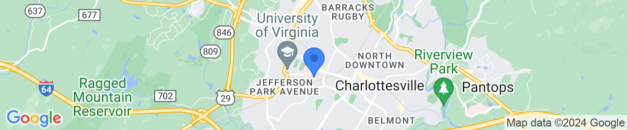 A map of Charlottesville.