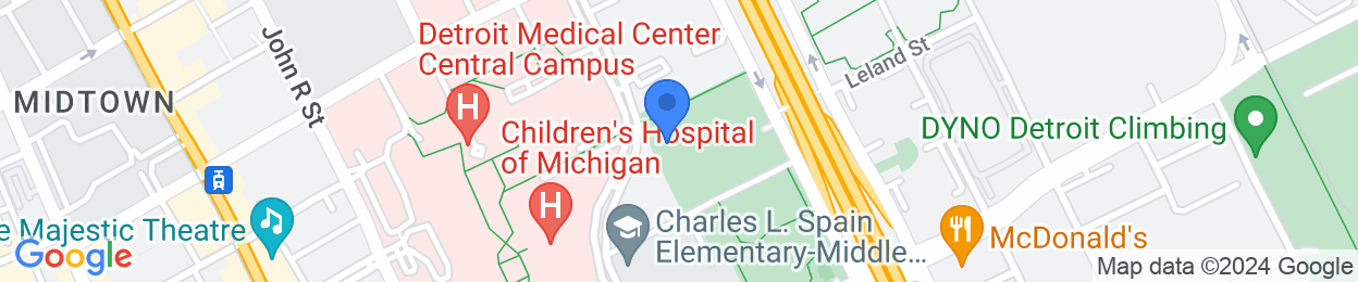 The location of Children's Hospital of Michigan Specialty Center - Detroit