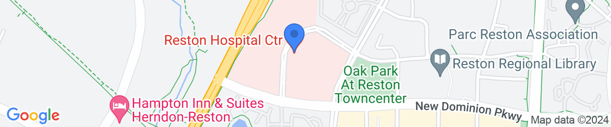 The location of Reston Hospital Center