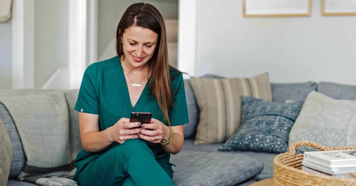 Nurse checking job opportunities