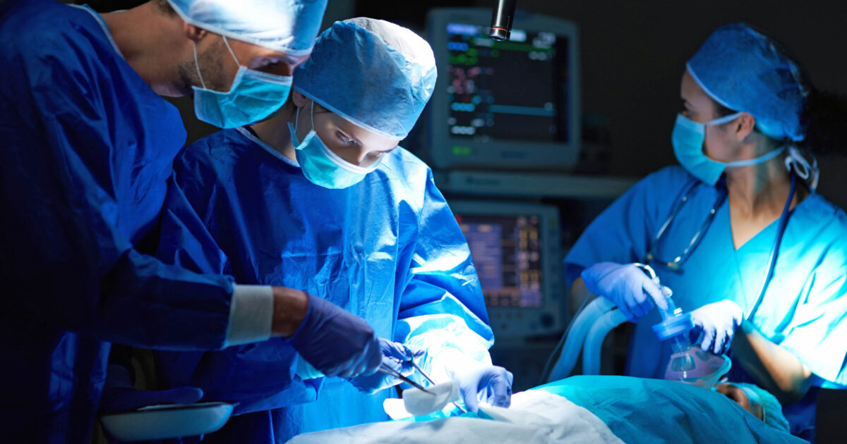 Travel CRNA in operating room
