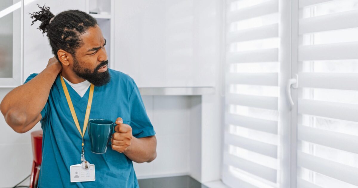 Neck pain from working