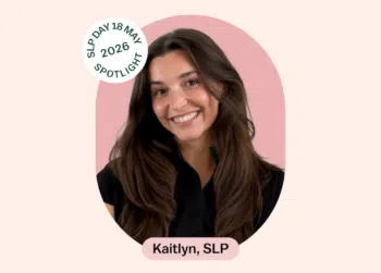 Kaitlyn, an SLP in New York, featured for National Speech-Language Pathologist Day 2026